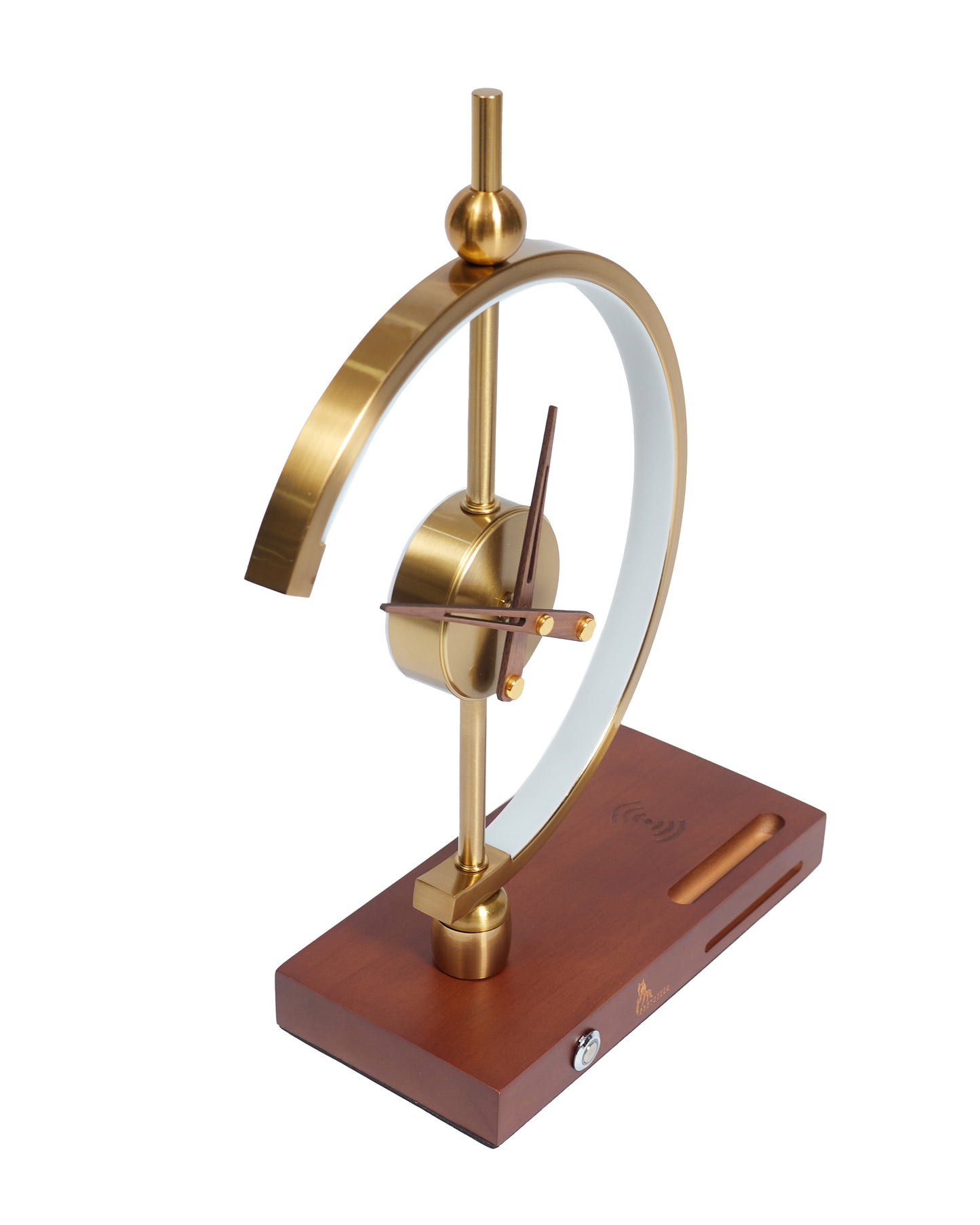 Camelot executive table clock with wireless charging station