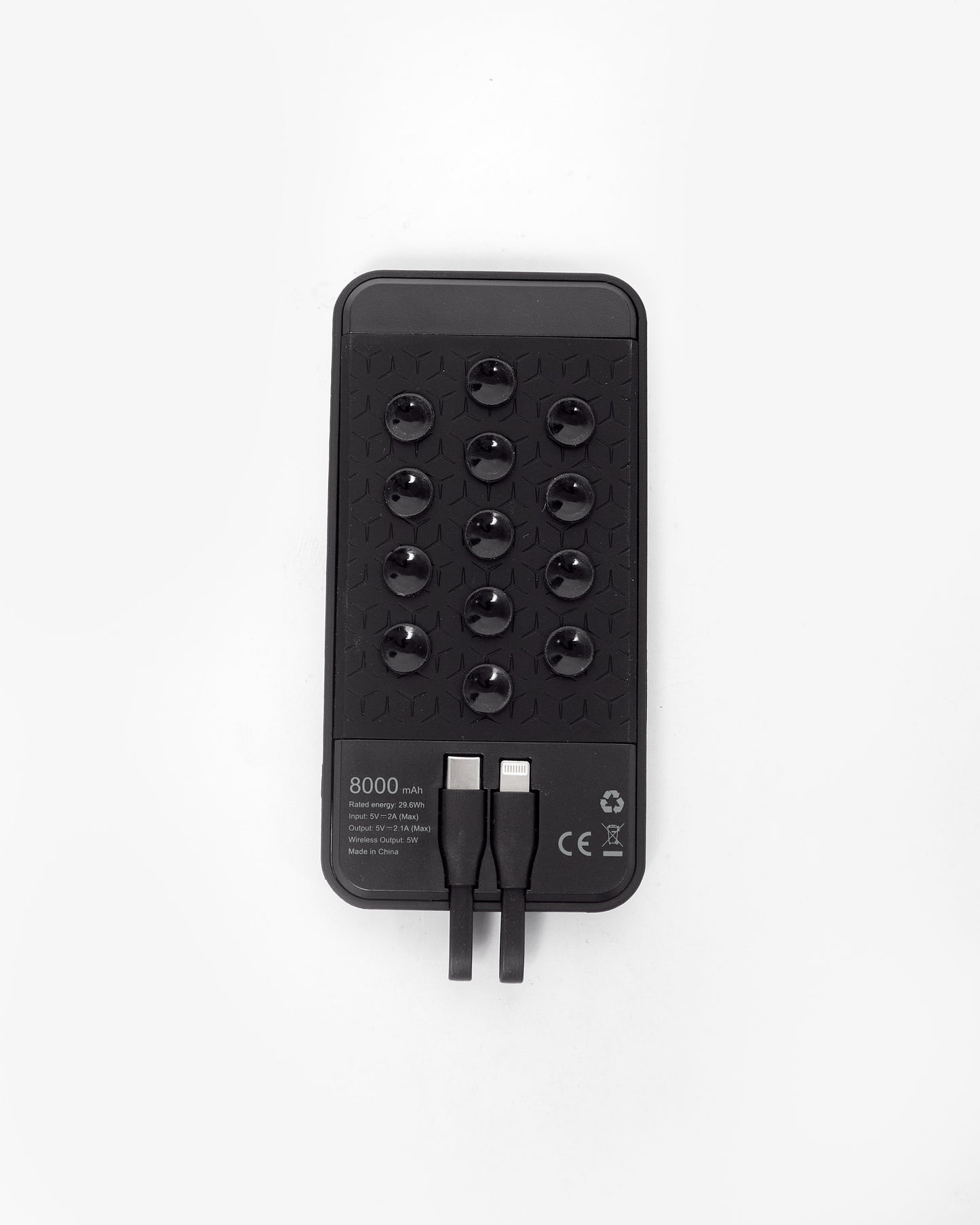 Power bank with sunction cups