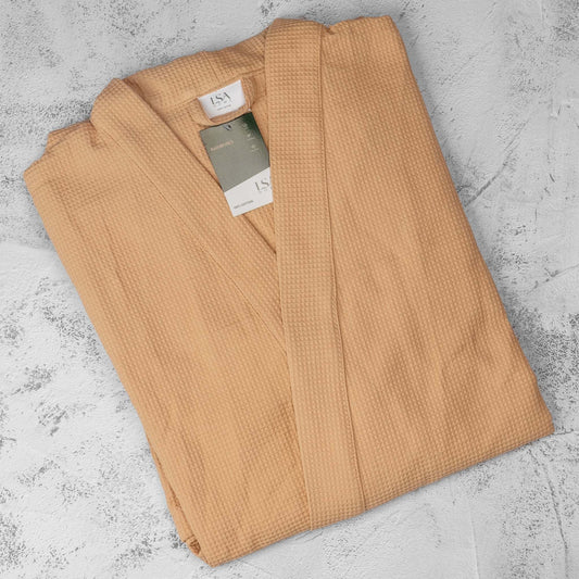 Waffle cotton bathrobe