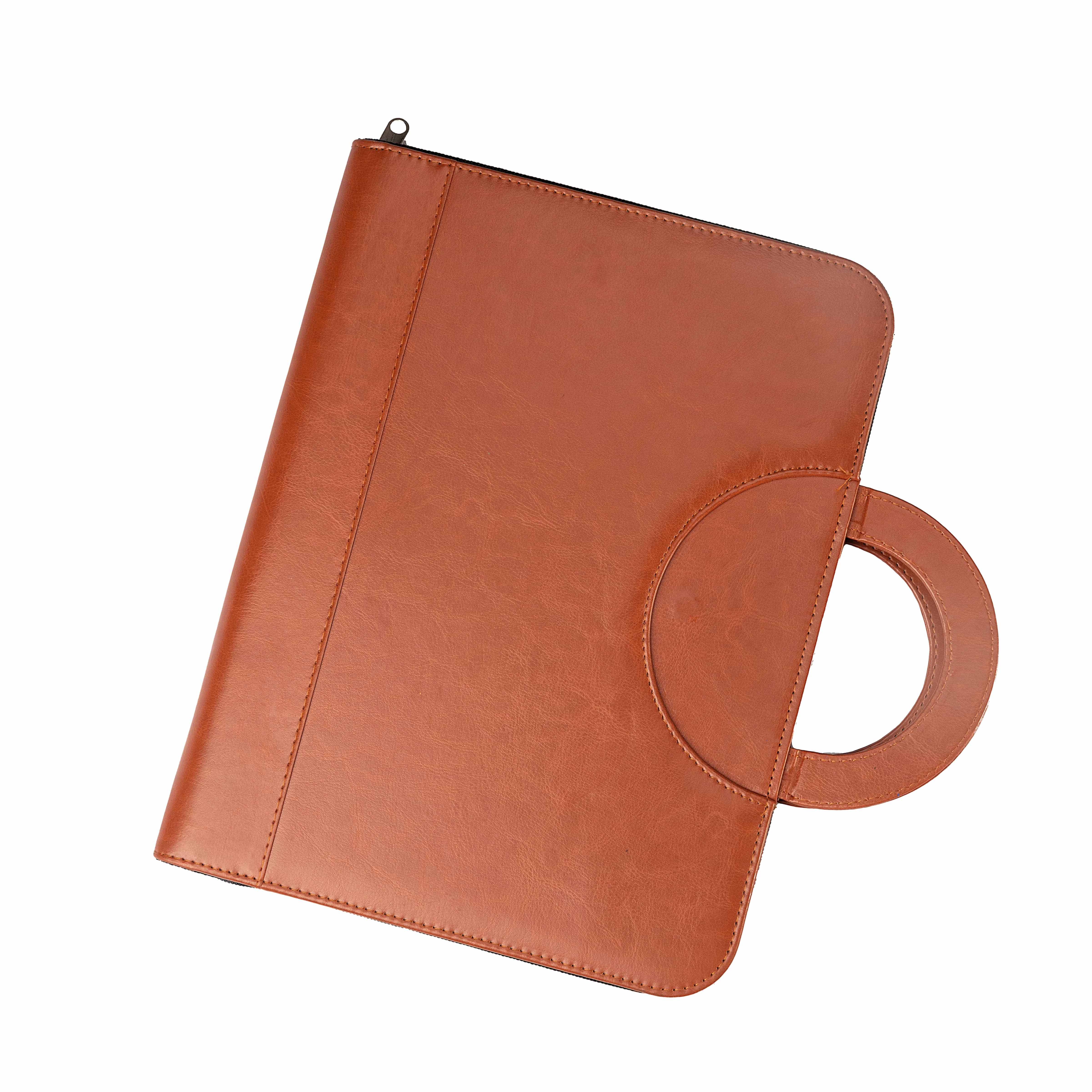 Brown leather Conference folder